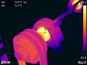 belt-driven motor infrared inspection